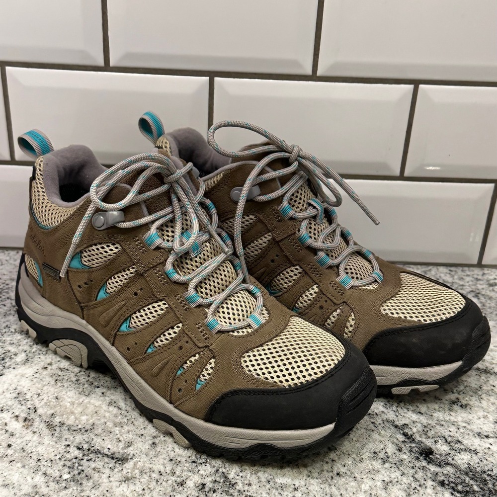 Cabela's Women 8.5 Hiking Shoes Brown Waterproof Leather Mesh 4Most Dry Trail